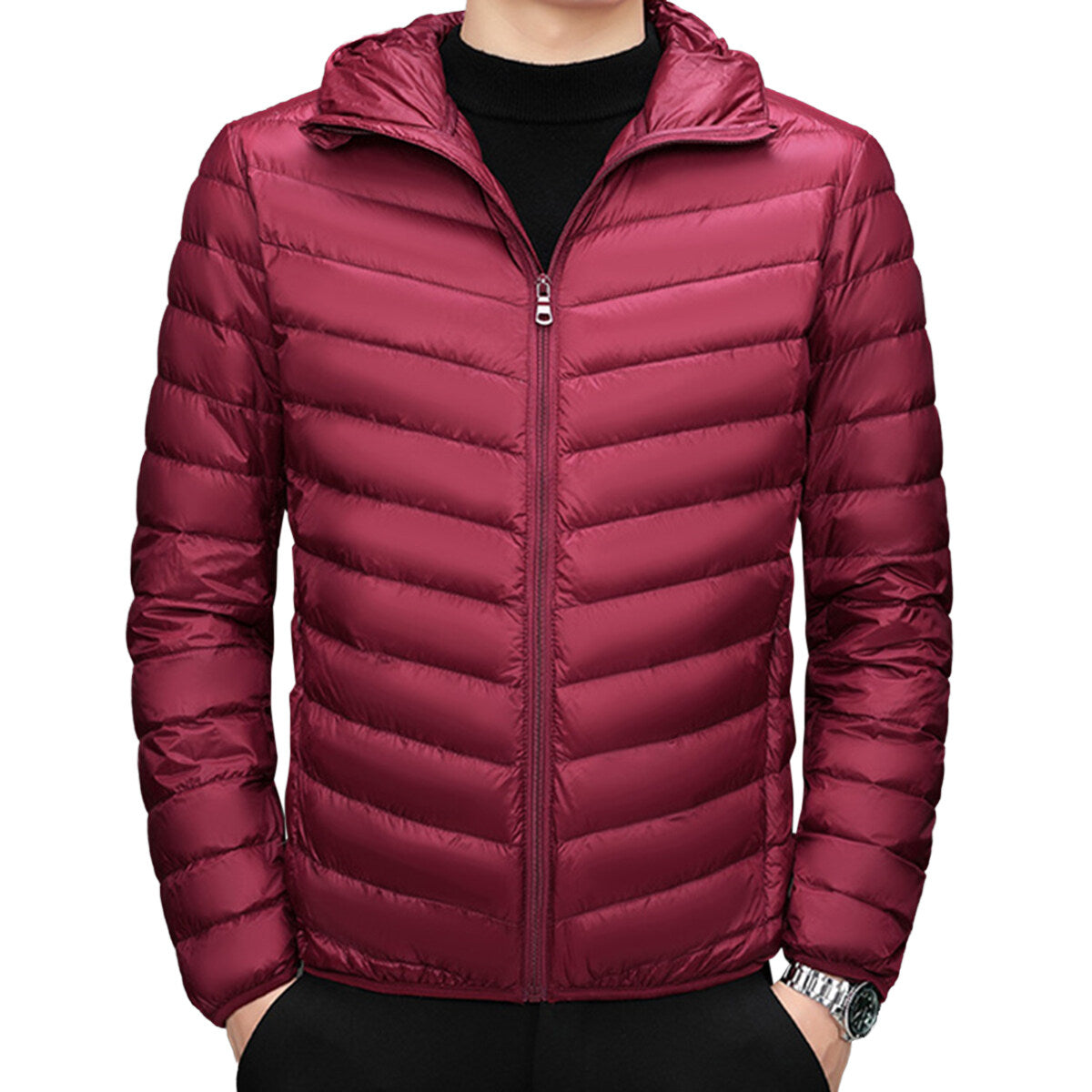 Youthup Mens Hooded Lightweight Padded Puffer Down Jacket