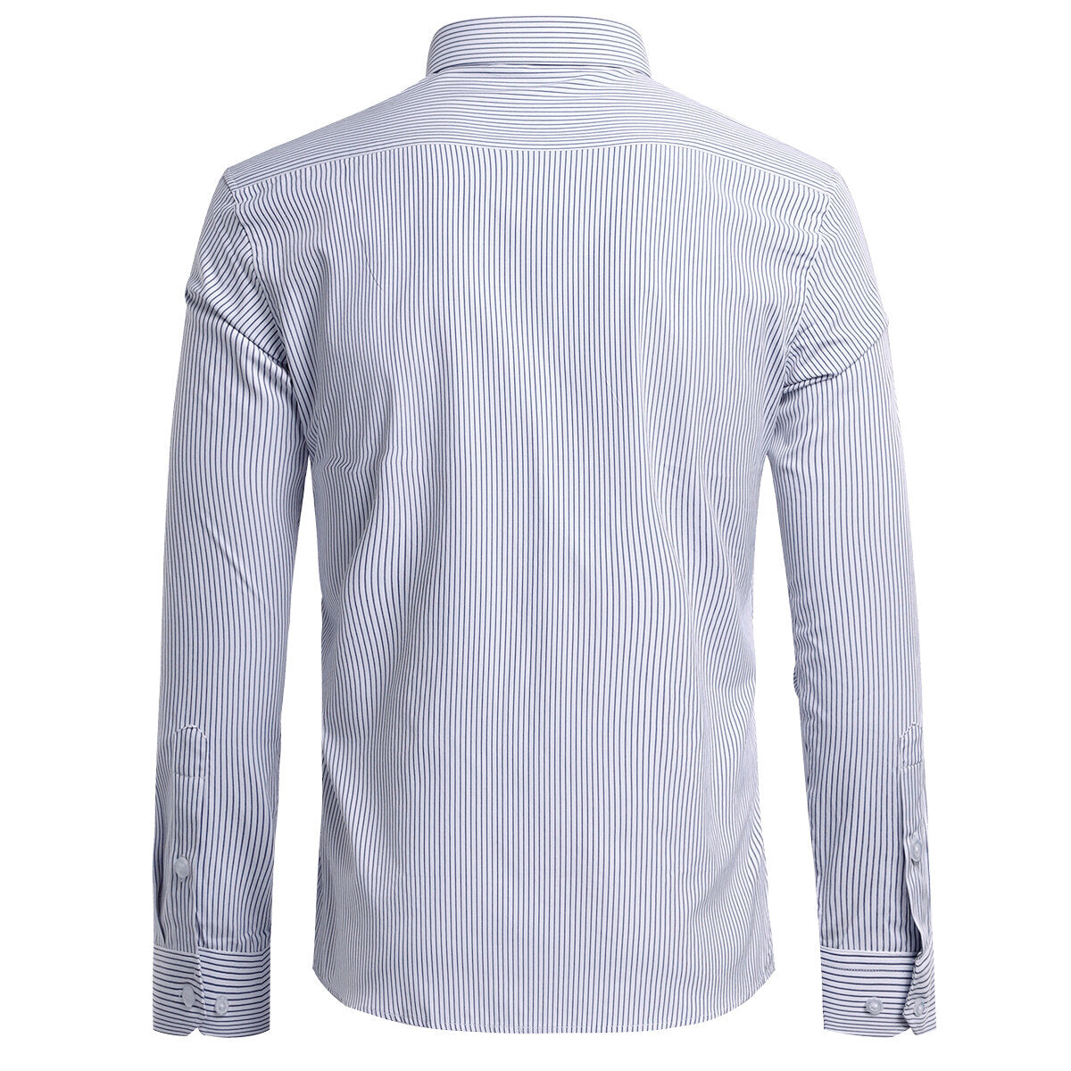 Youthup Mens Slim Business Shirt Striped Suit Shirt