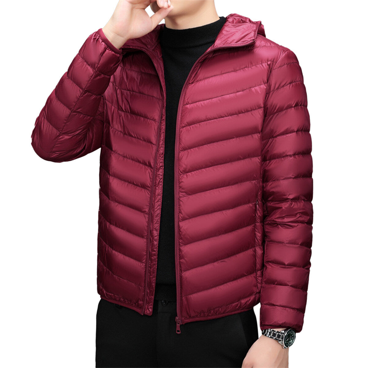 Youthup Mens Hooded Lightweight Padded Puffer Down Jacket