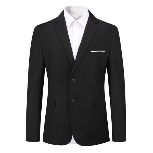 YOUTHUP Mens Slim Fit Blazer 2 Button Classic Business Wedding Suit Jacket and Bowtie