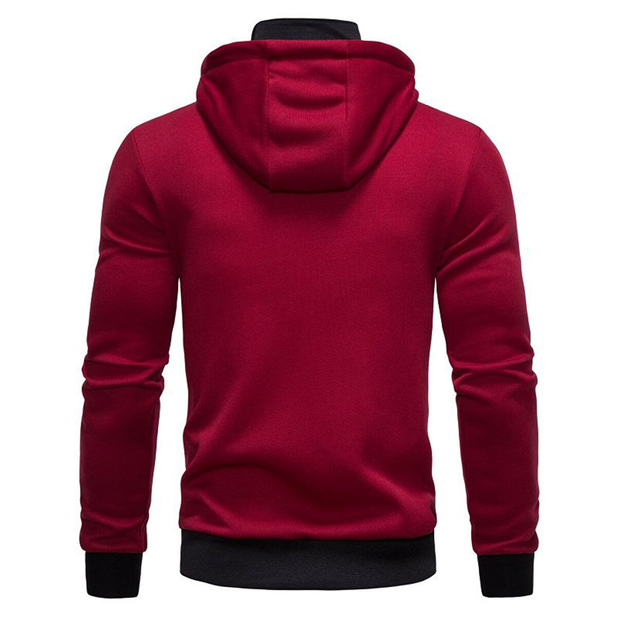 Youthup Mens Fake Two Piece Hooded Sweater T-shirt