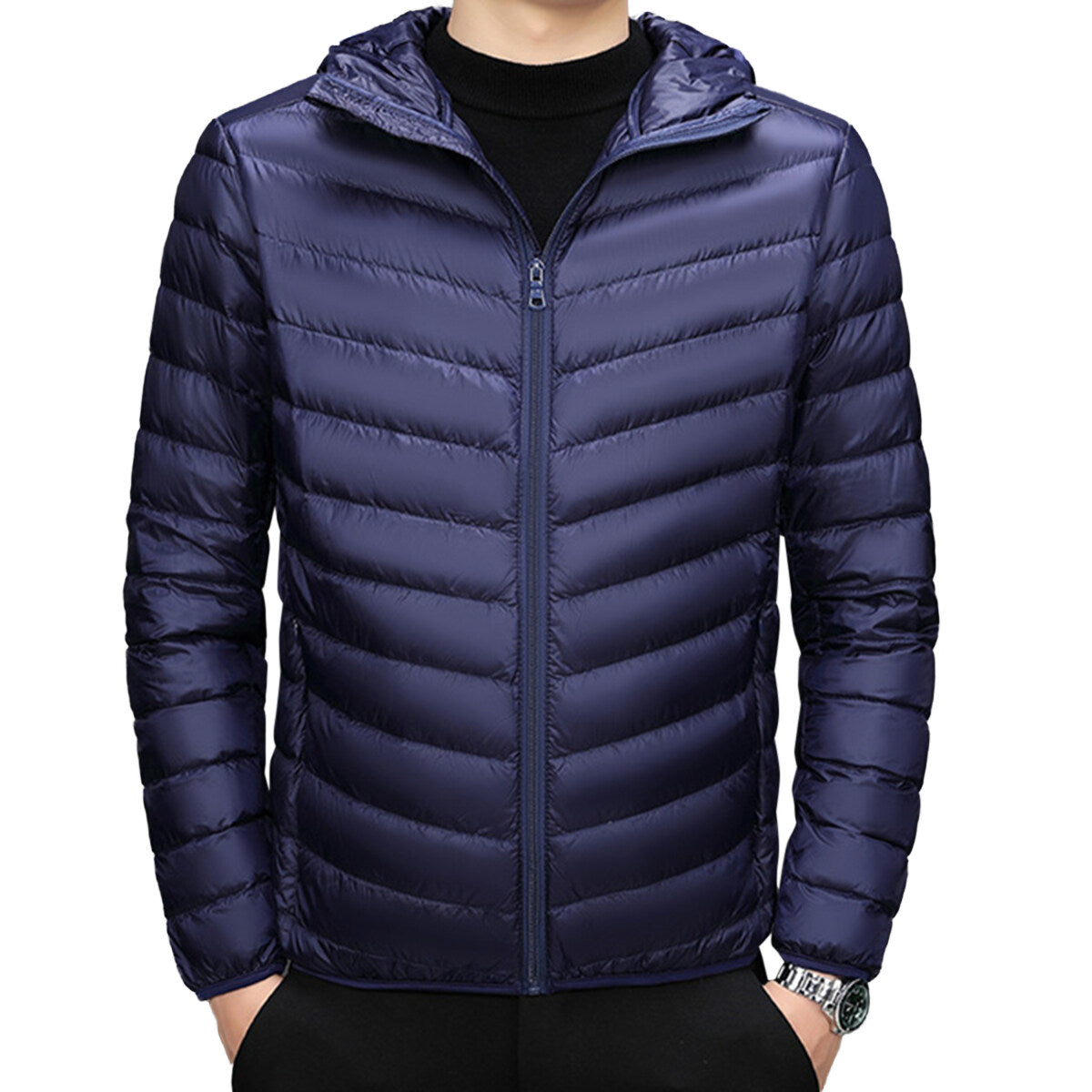 Youthup Mens Hooded Lightweight Padded Puffer Down Jacket