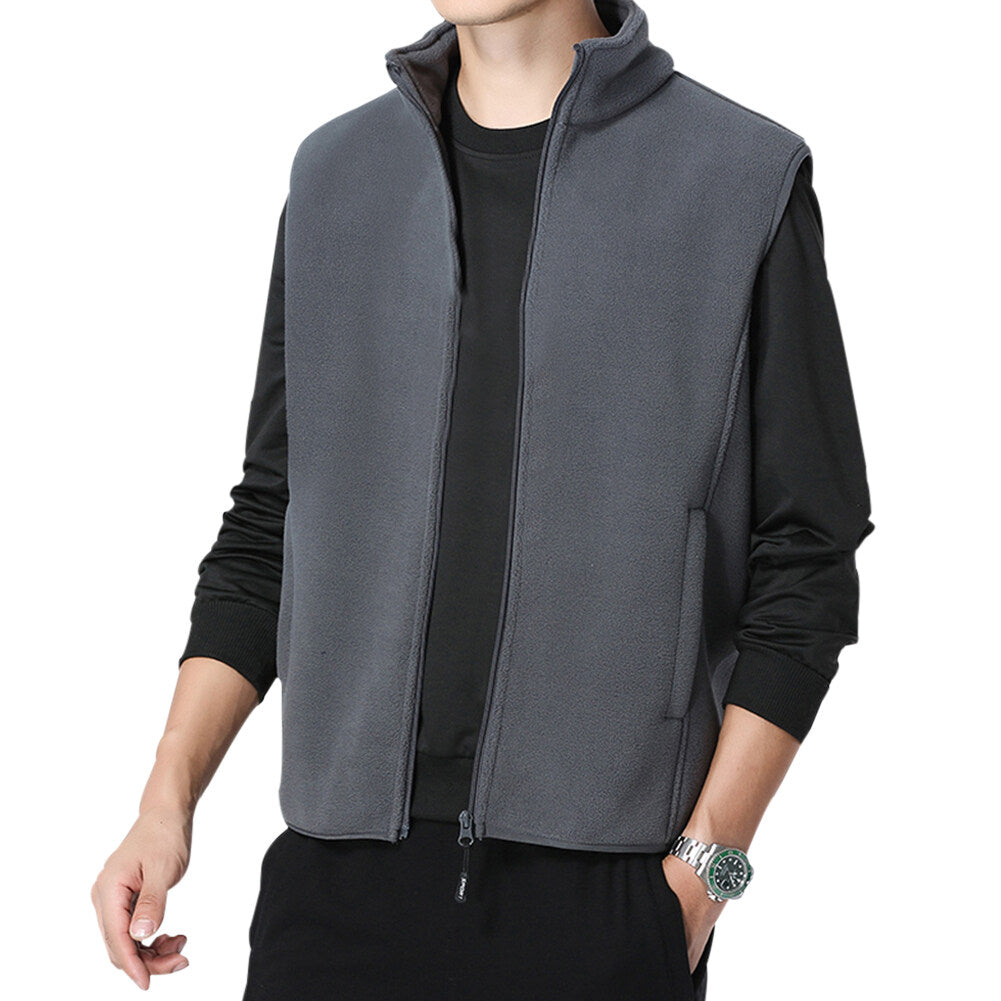 Youthup Mens Velvet Fleece Lined Full Zip Soft Padded Vest