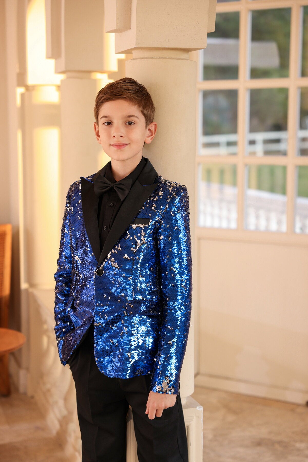 Youthup Boys 2Pce Shiny Sequin Party Dress Suit Blazer and Pants