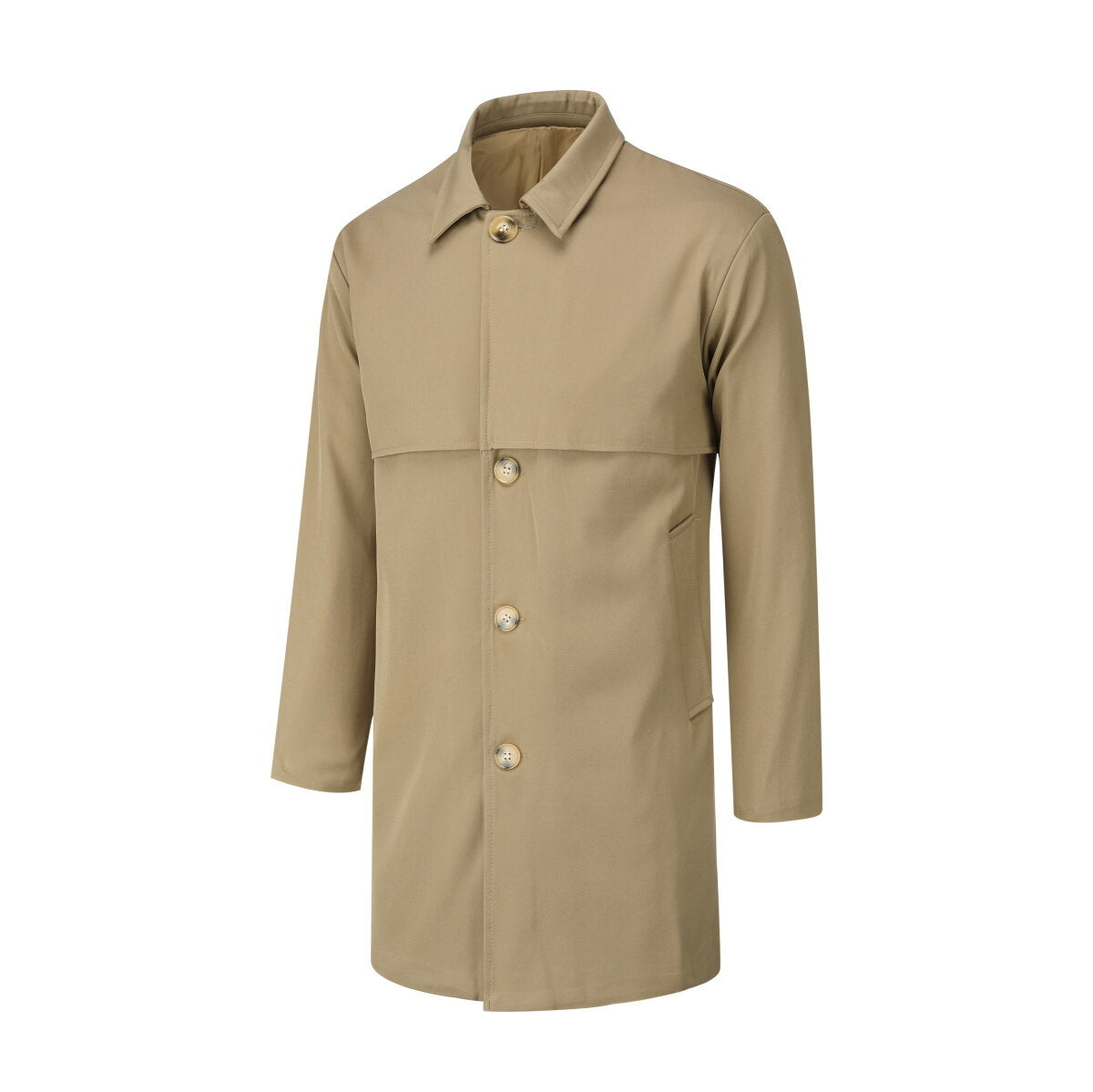 Youthup Mens Long Elegant Windbreaker Jacket Trench Coat