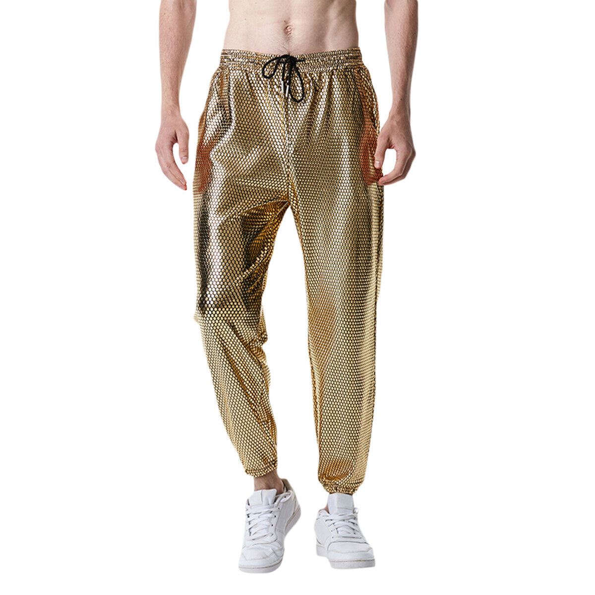 YOUTHUP Mens Party Prom Diamond Sequin Glitter Casual Pants