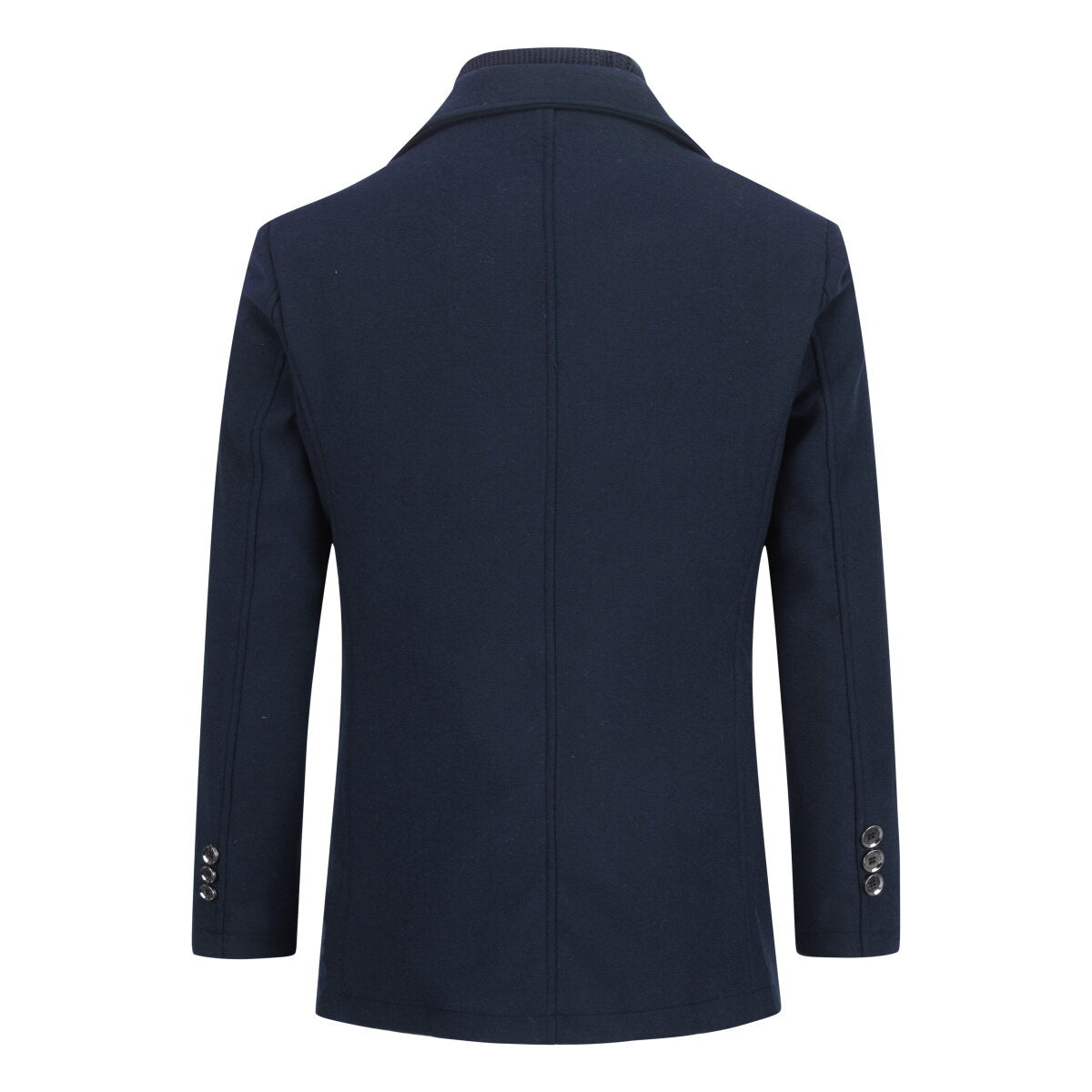 YOUTHUP Mens Wool Coat with Removable Gilet Slim Fit Winter Casual Outwear