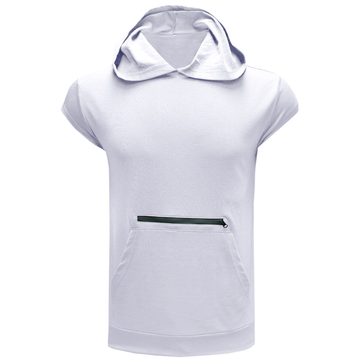 Youthup Mens Slim Fit Hooded Short Sleeve Pullover T-shirt