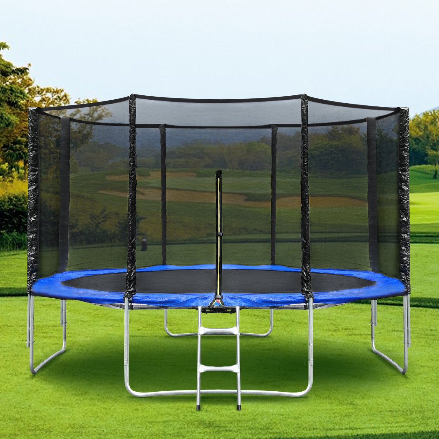 Trampolim Ø 366cm trampolim de jardim com rede de segurança combinação de escada trampolim resistente a UV à prova d'água ao ar livre para crianças