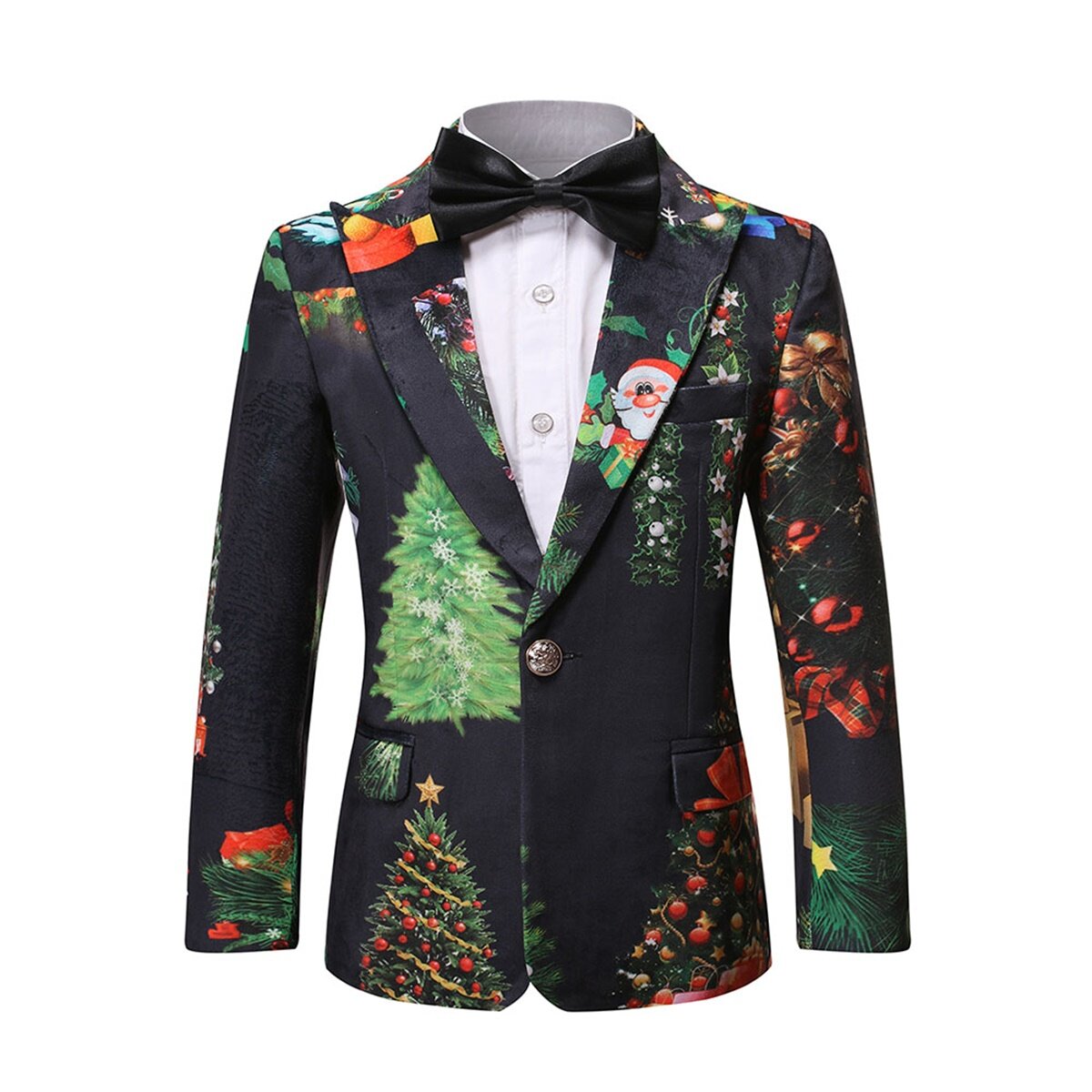 Youthup Boys Christmas Dress 3 Piece Santa Suit Blazer And Pants And Tie