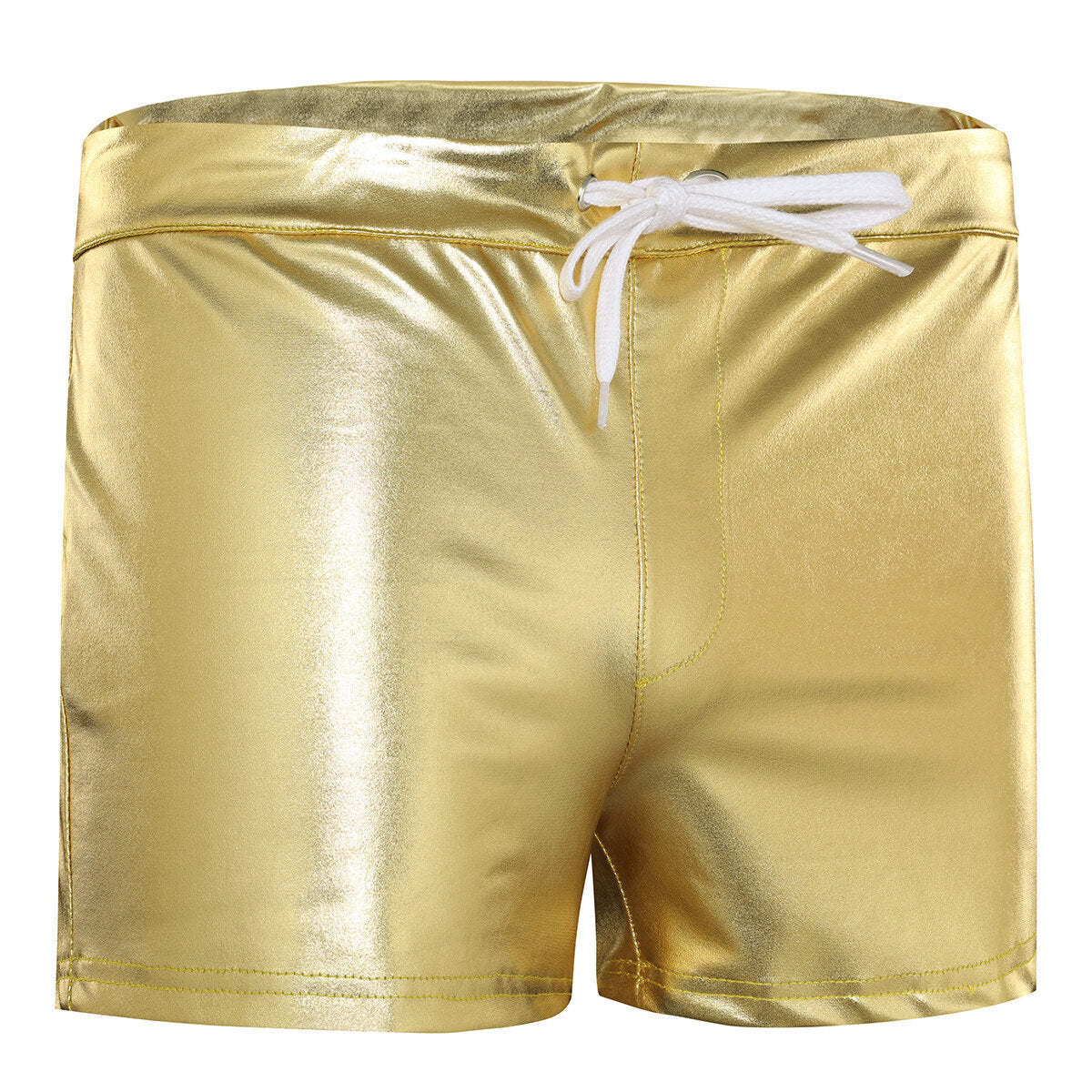 Youthup Mens Shiny Leather Shorts