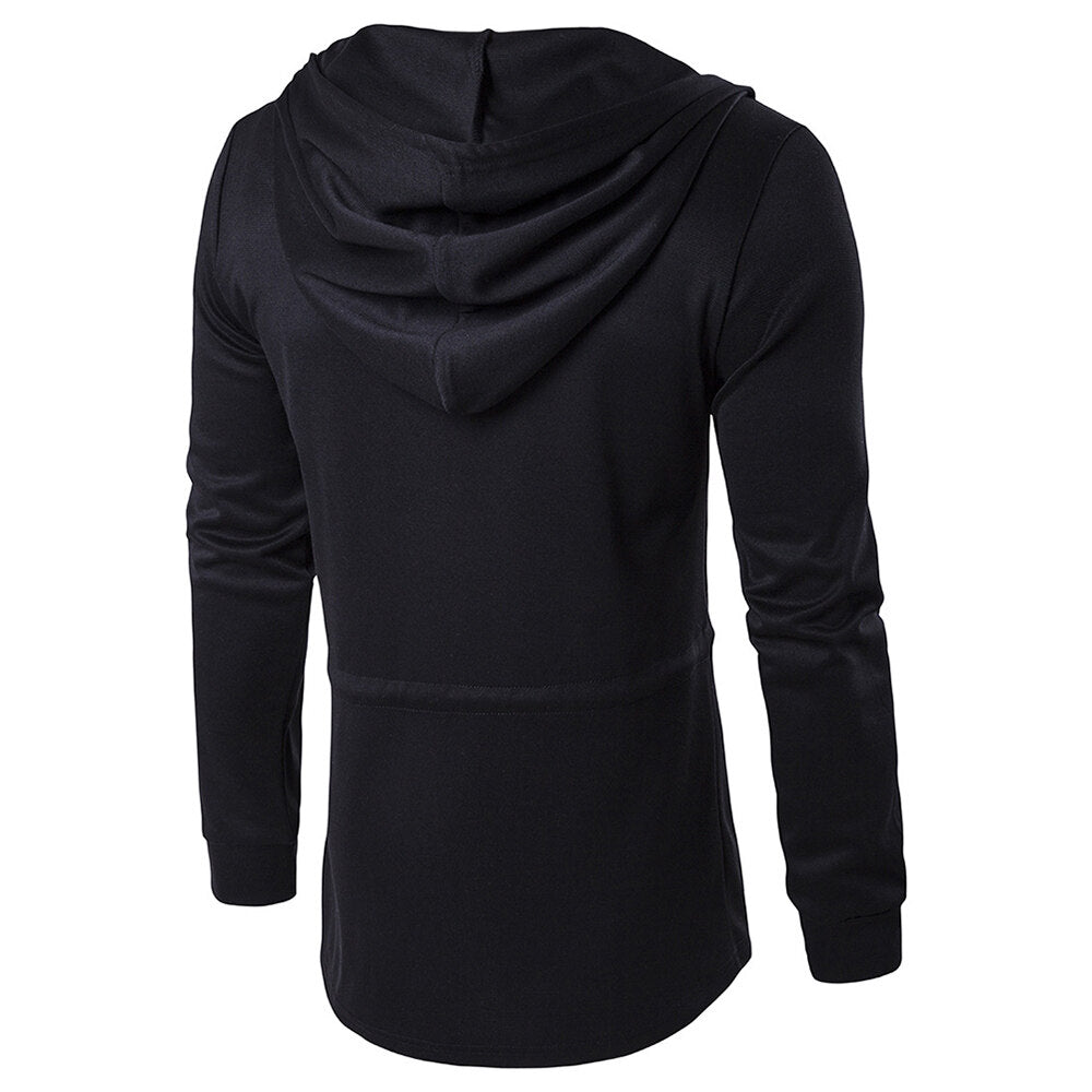 YFFUSHI Mens Daily Casual Sports Hooded Cotton Jacket