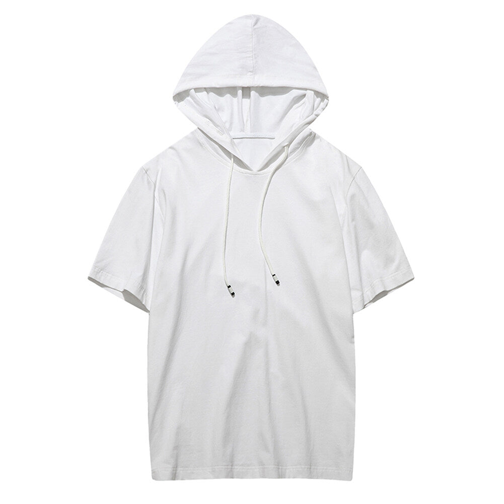 Youthup Mens Short Sleeve Pullover Capuche Sweat Shirt