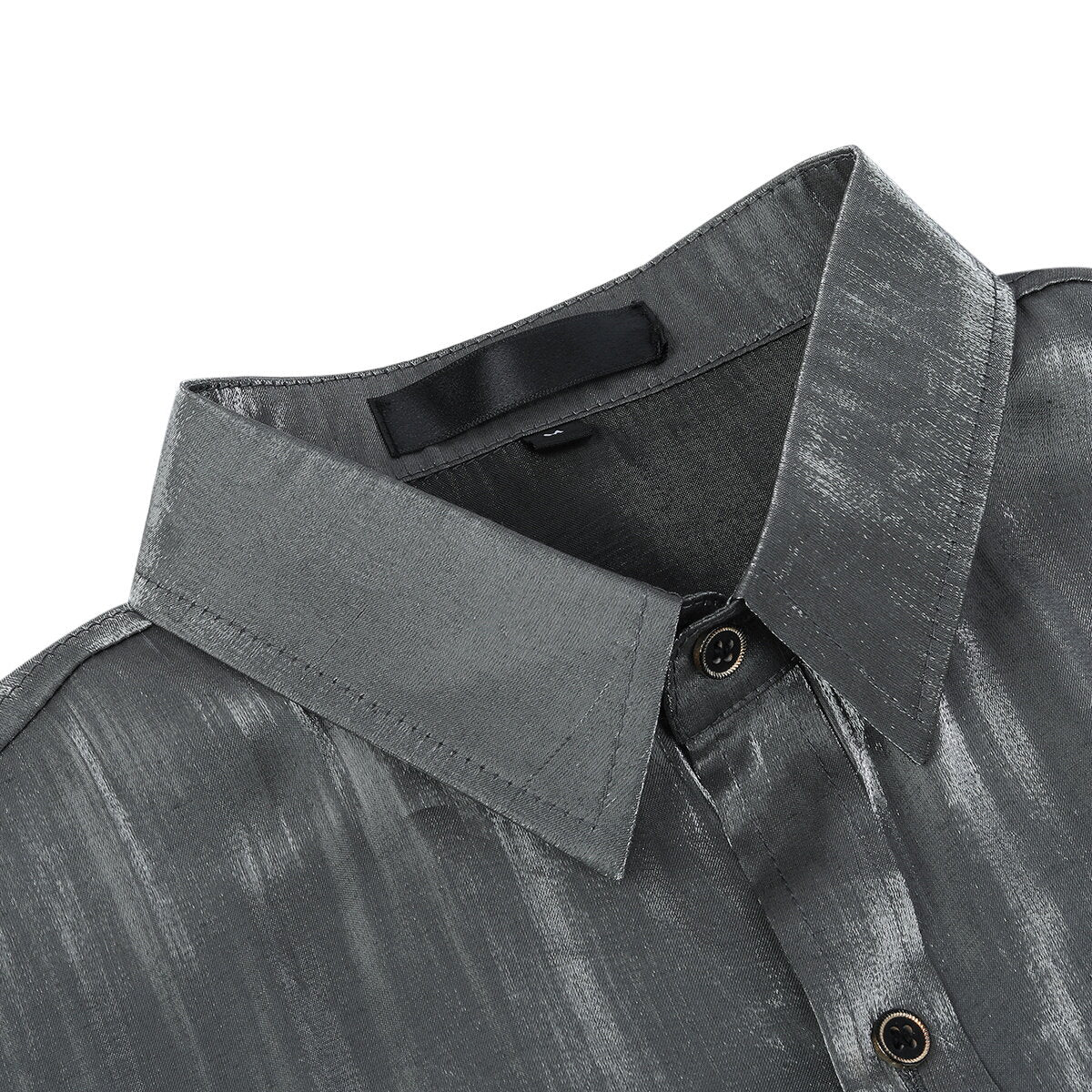 Youthup Mens Satin Shiny Lightweight Shirt