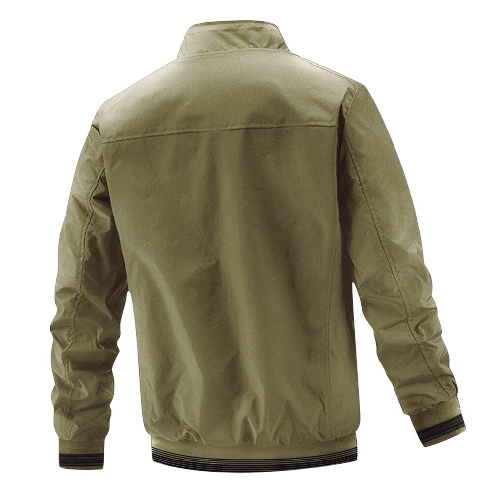 Youthup Mens Stand Collar Reversible Lightweight Bomber Jacket