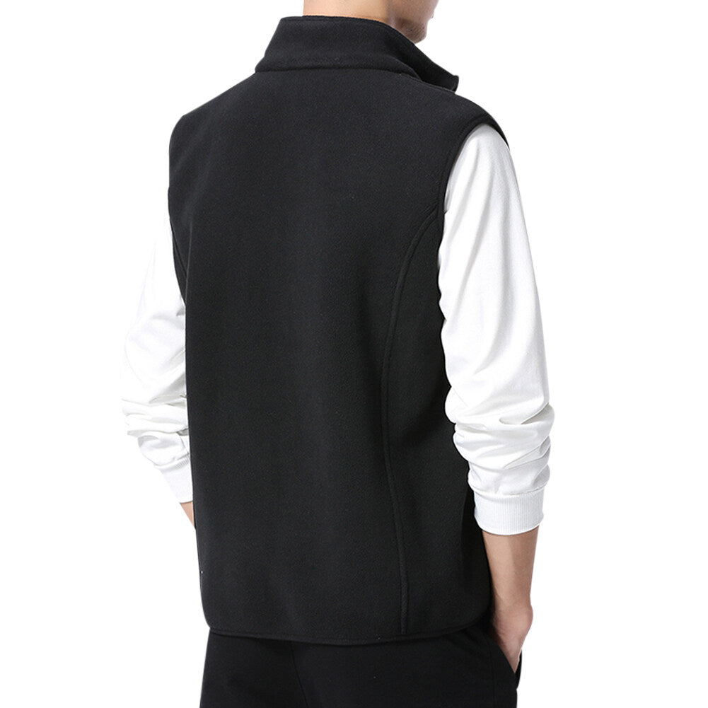 Youthup Mens Velvet Fleece Lined Full Zip Soft Padded Vest