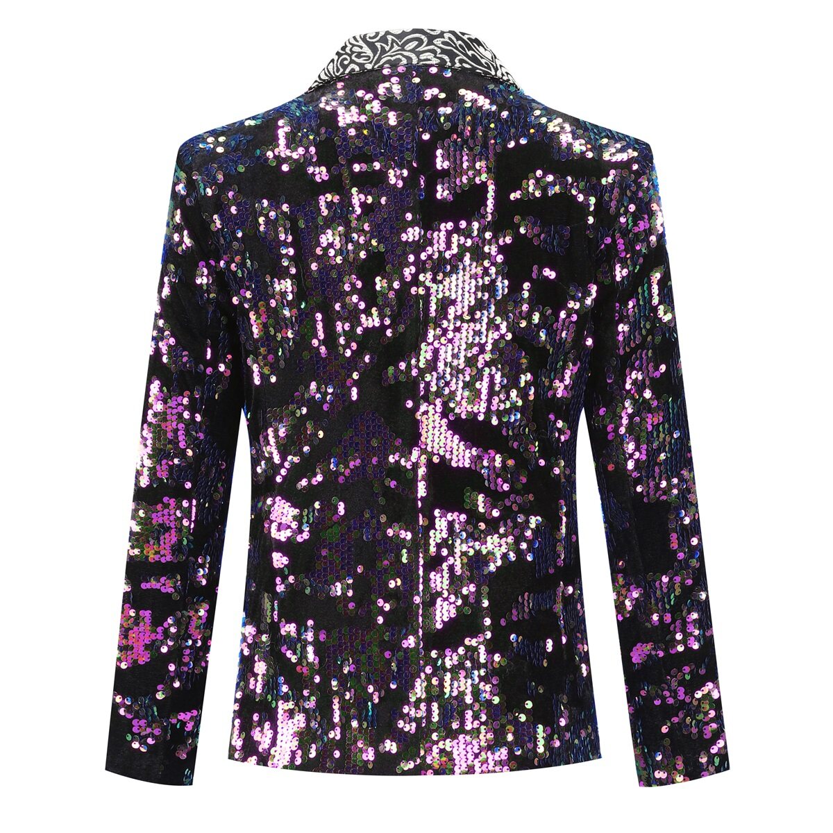Youthup Boys Sequin Suit Embroidered Notch Collar Blazer and Pants