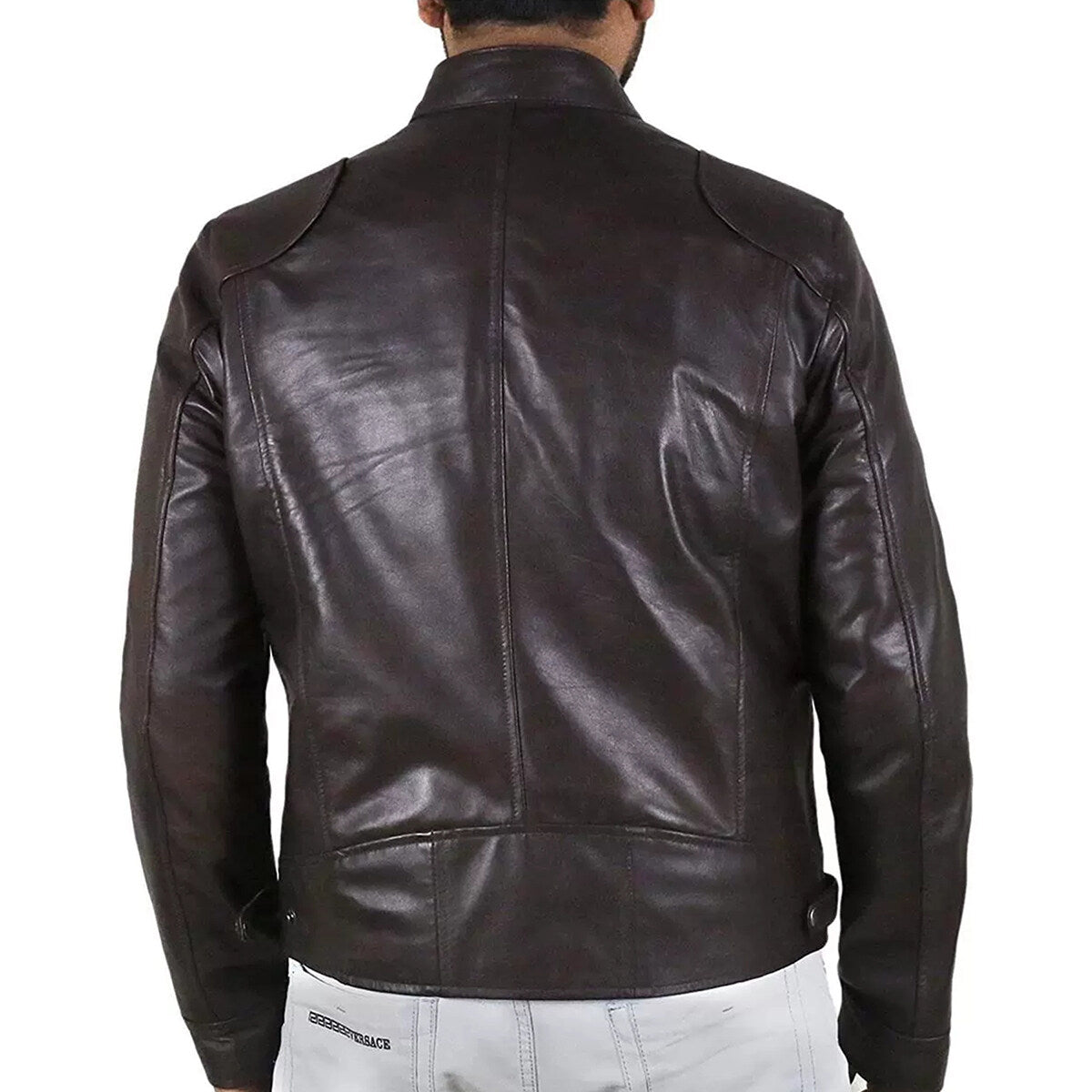 Youthup Mens Large Size Waterproof Leather Jacket