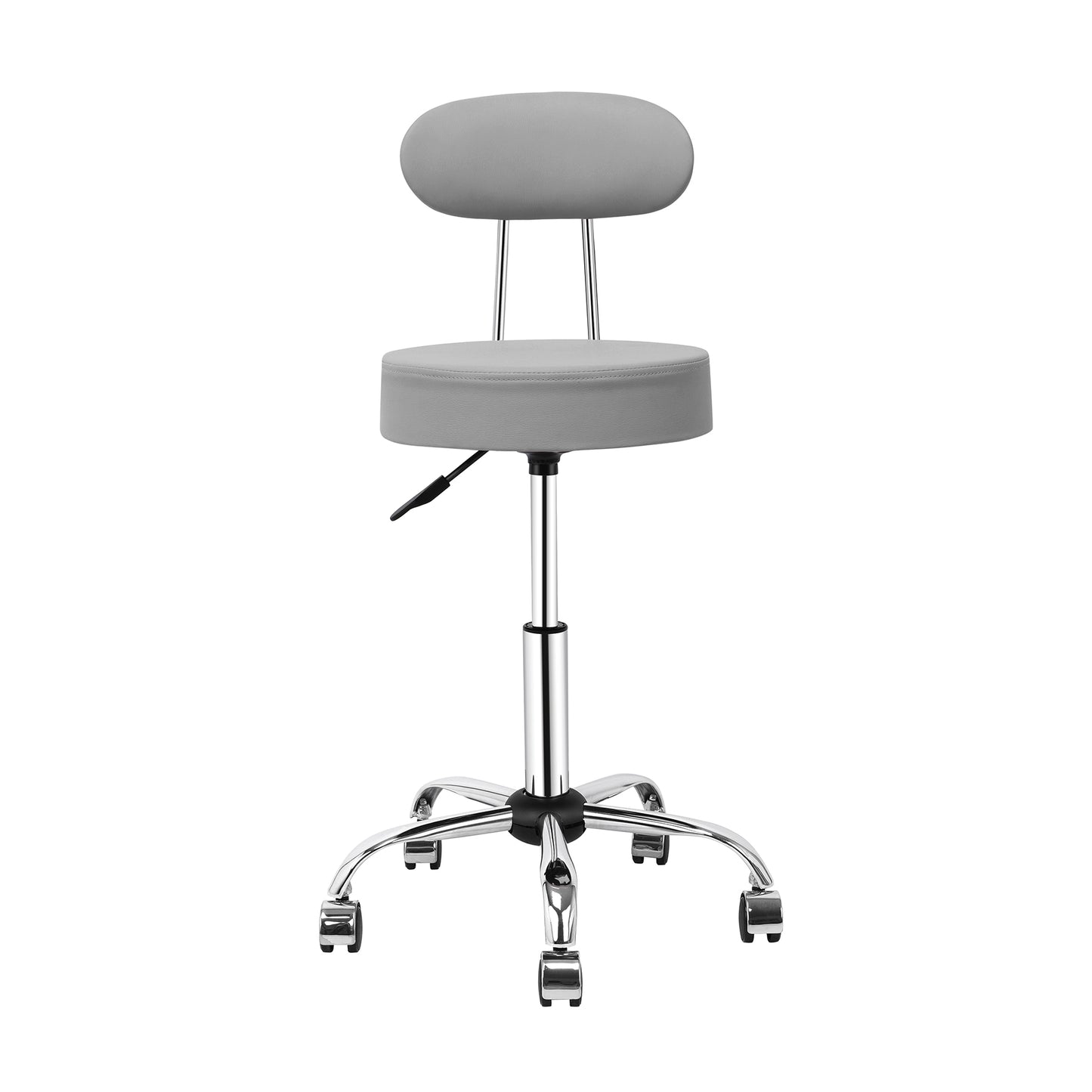 Tabouret de Bar Rond à roulettes Pivotant 360° de Massage  EN HAUTEUR REGLABLE pour SPA ,Salon ,Salle ,Médicale Gris