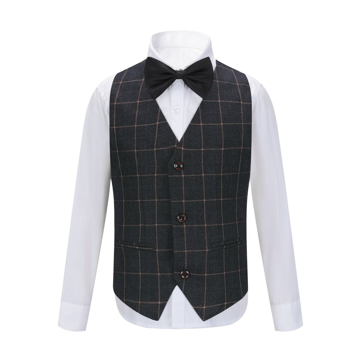 Youthup Boys 3 Piece Plaid Dress Wedding Party Suit Blazer and Vest and Pants