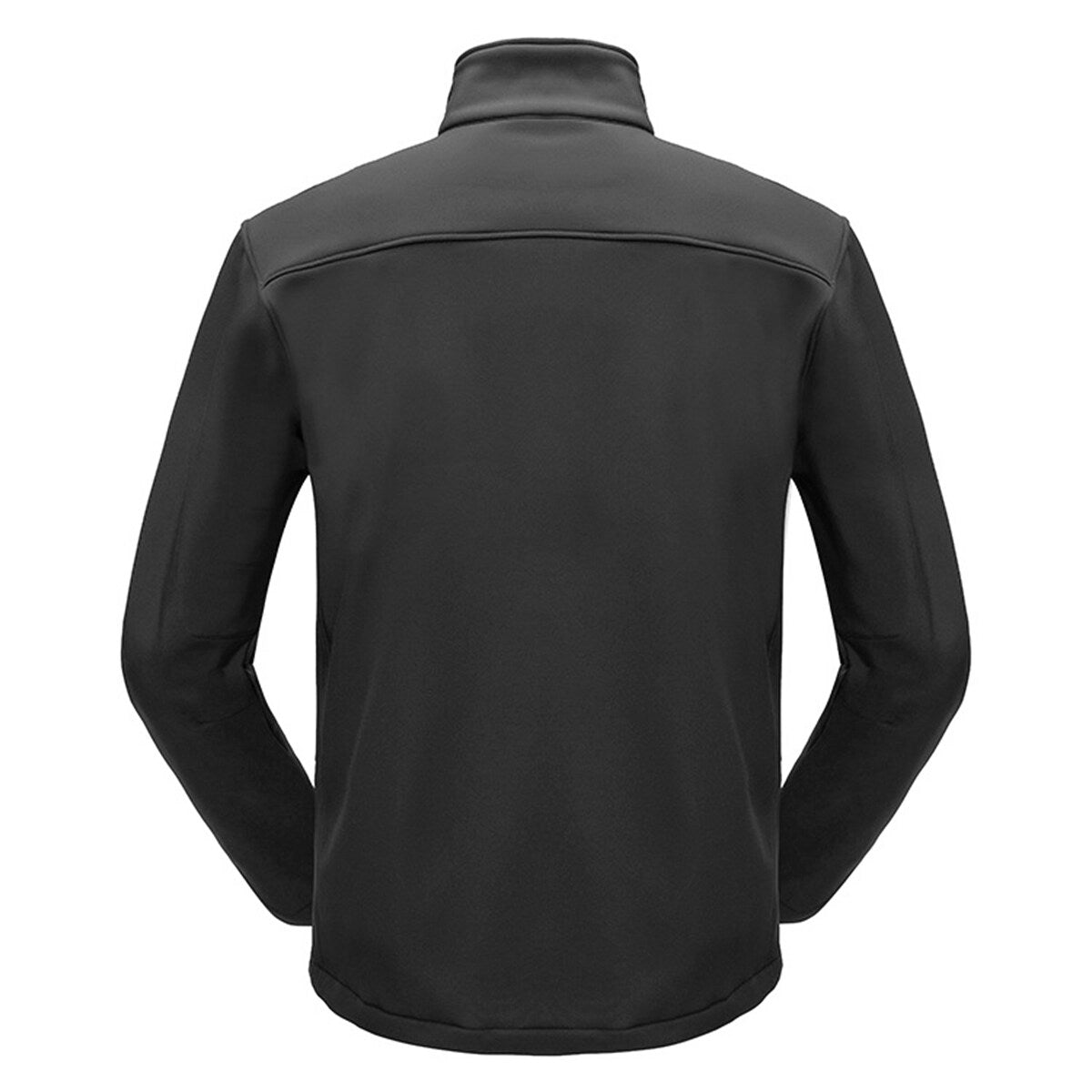 YOUTHUP Mens Outdoor Waterproof Jacket Fleece Warm Solid Color Stand Collar Jacket