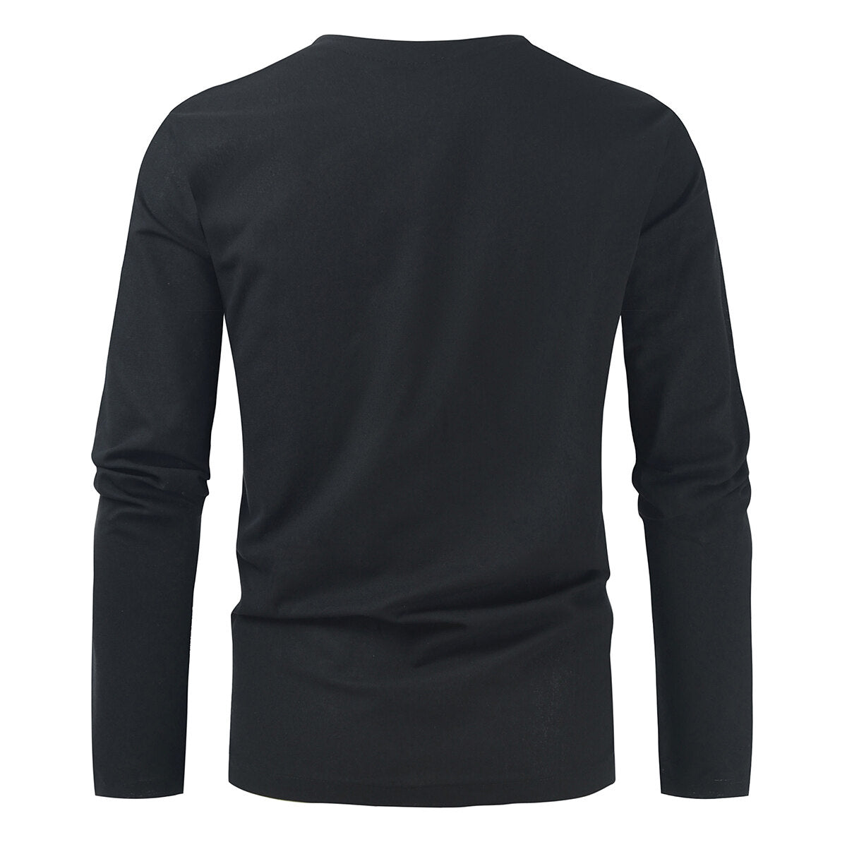 Youthup Mens Collarless Long Sleeve Shirt