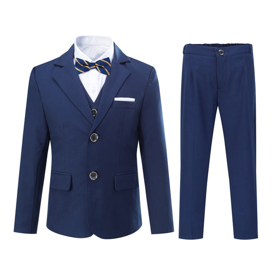 YOUTHUP Boys Suit 4Pcs Dress Formal Wedding Blazer Pants Vest Bow Tie