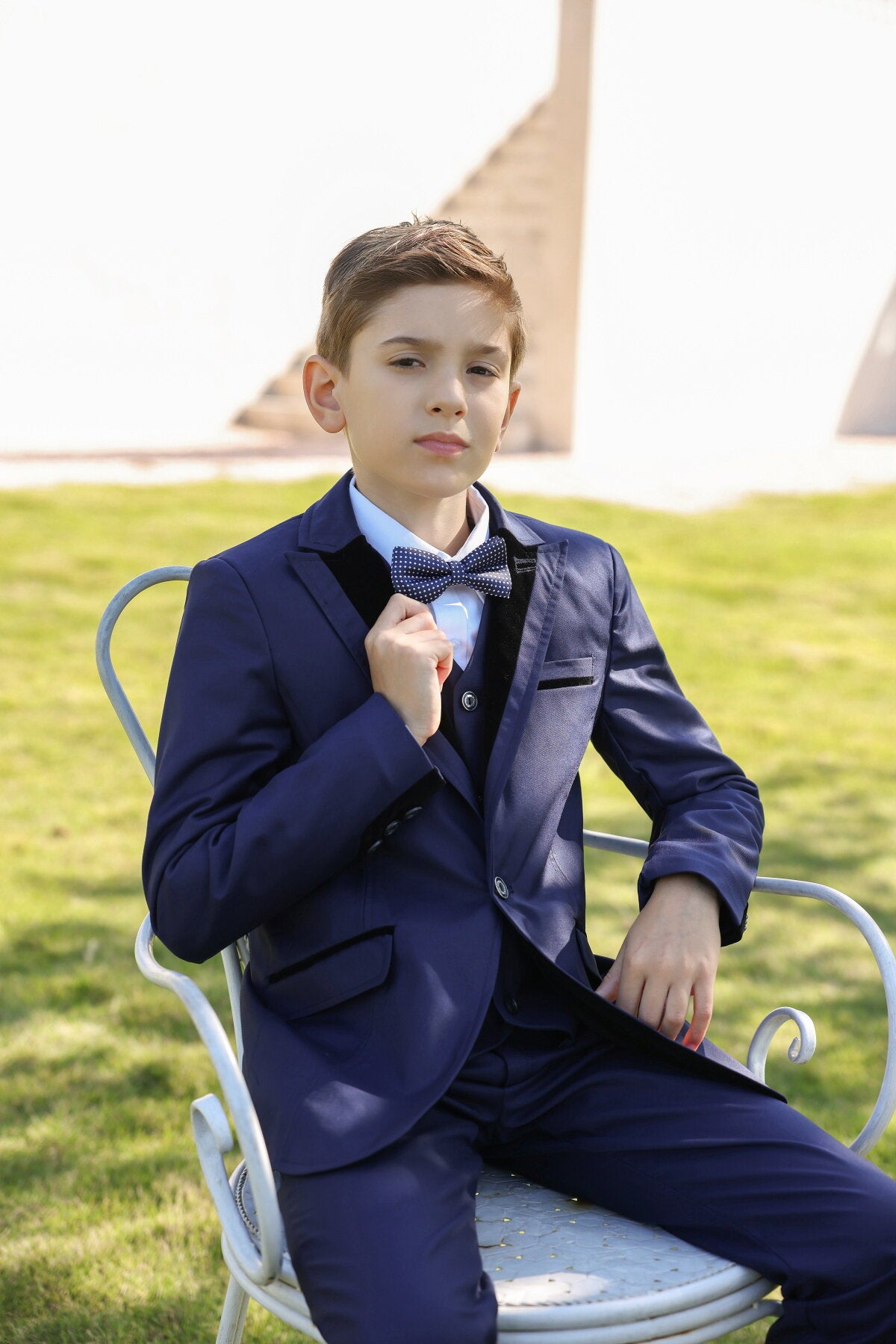 Youthup Boys 3Pce Suit Open Stitching Blazer Wedding Dinner Party Tuxedo