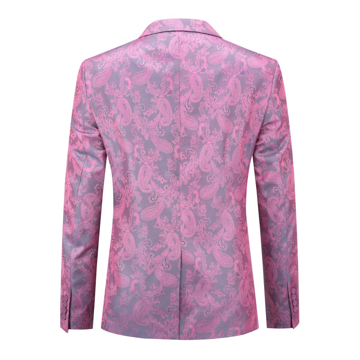 YOUTHUP Mens 2 Piece Paisley 1 Button Lapel Formal Suit Set