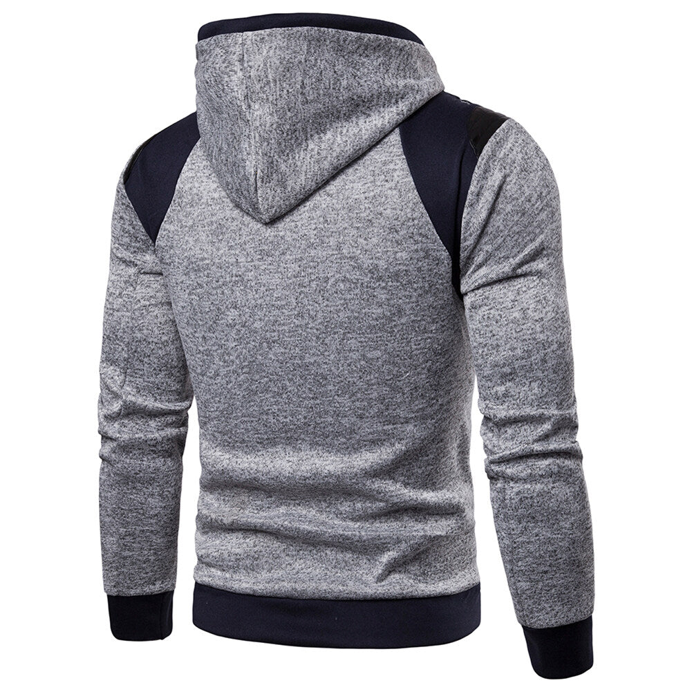 Youthup Mens Sport Pullover Full-Zip Hooded Sweatshirt