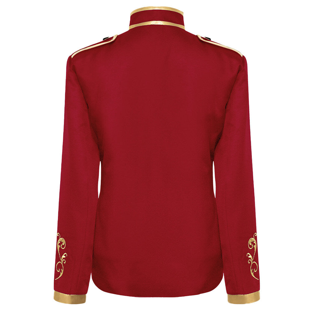 Youthup Mens Military Drummer Court Prince Velvet Embroidered Blazer