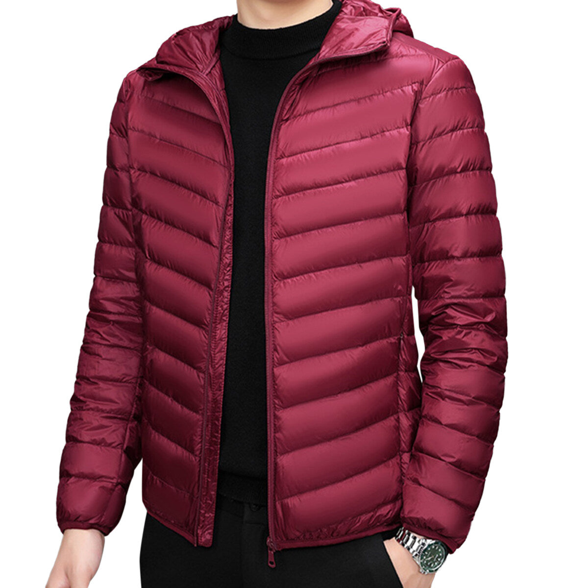Youthup Mens Hooded Lightweight Padded Puffer Down Jacket