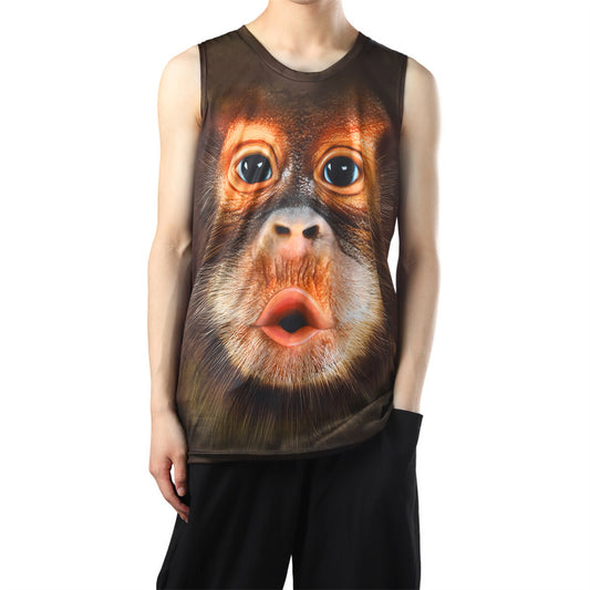 Youthup Mens Funny Big Face Baby Orangutan Tank Top