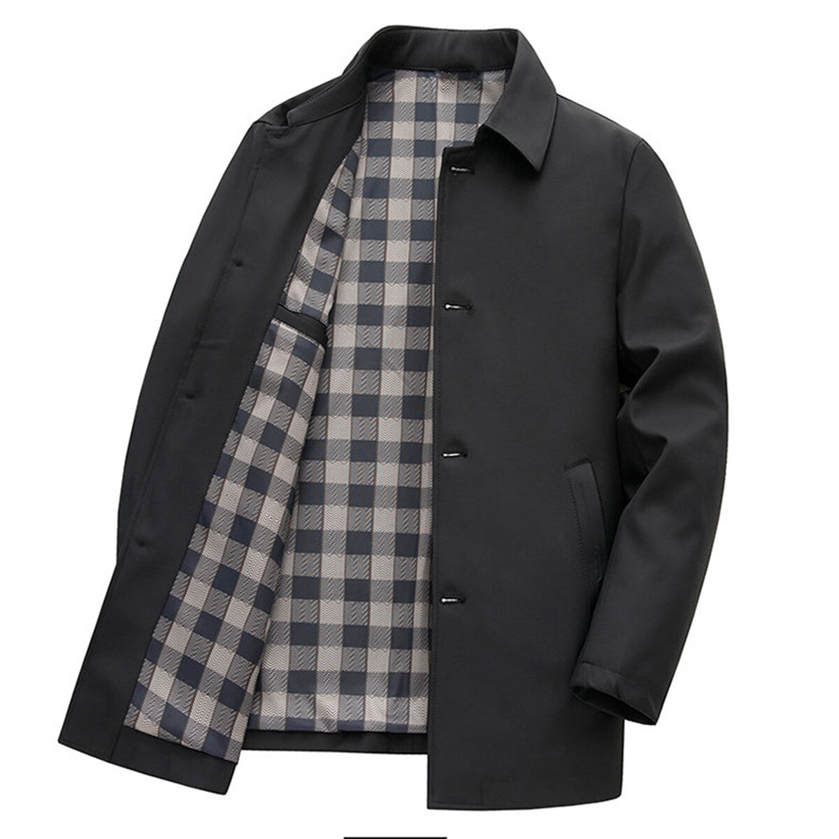 Youthup Mens Slim Fit Lapel Trench Coat Dust Coat