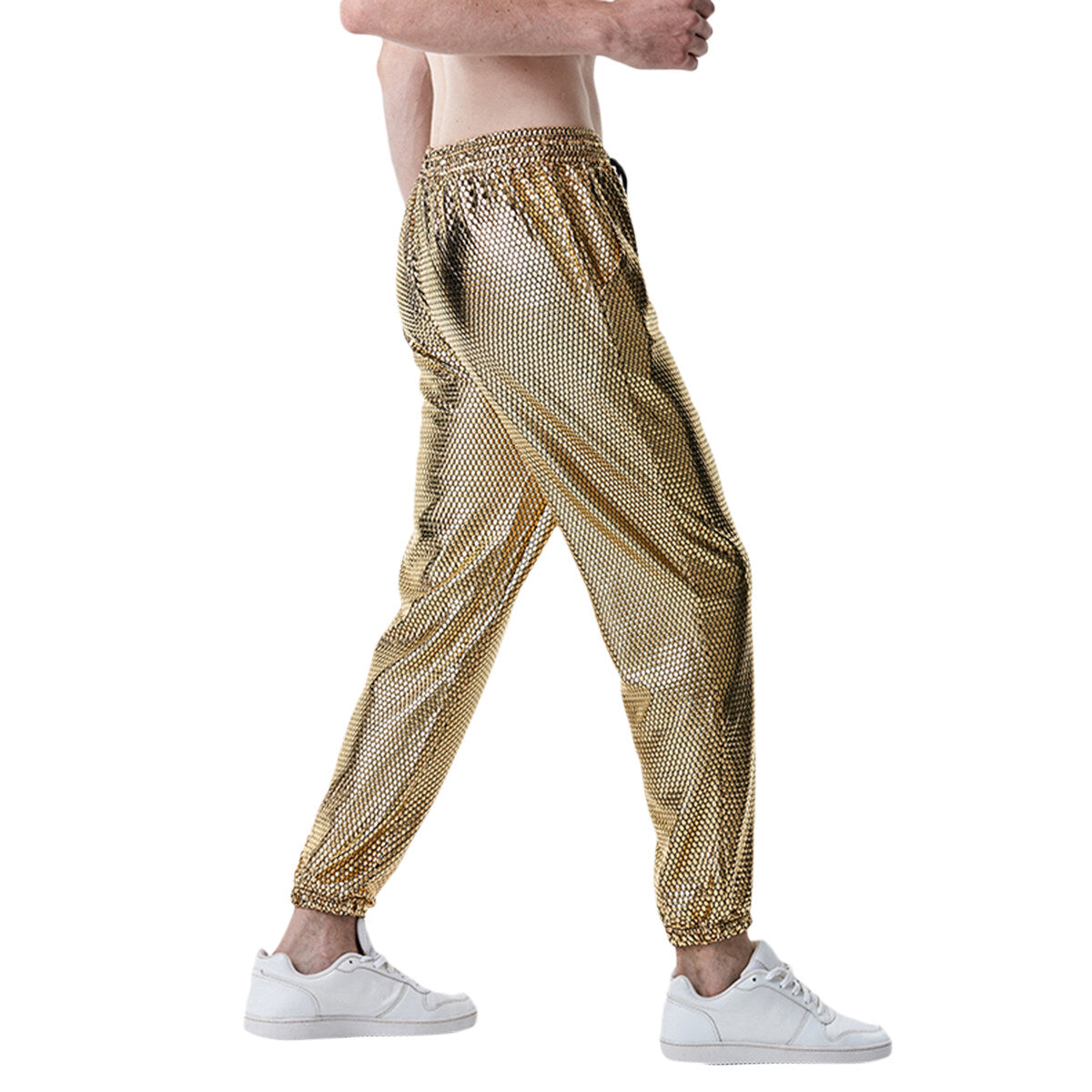 YOUTHUP Mens Party Prom Diamond Sequin Glitter Casual Pants