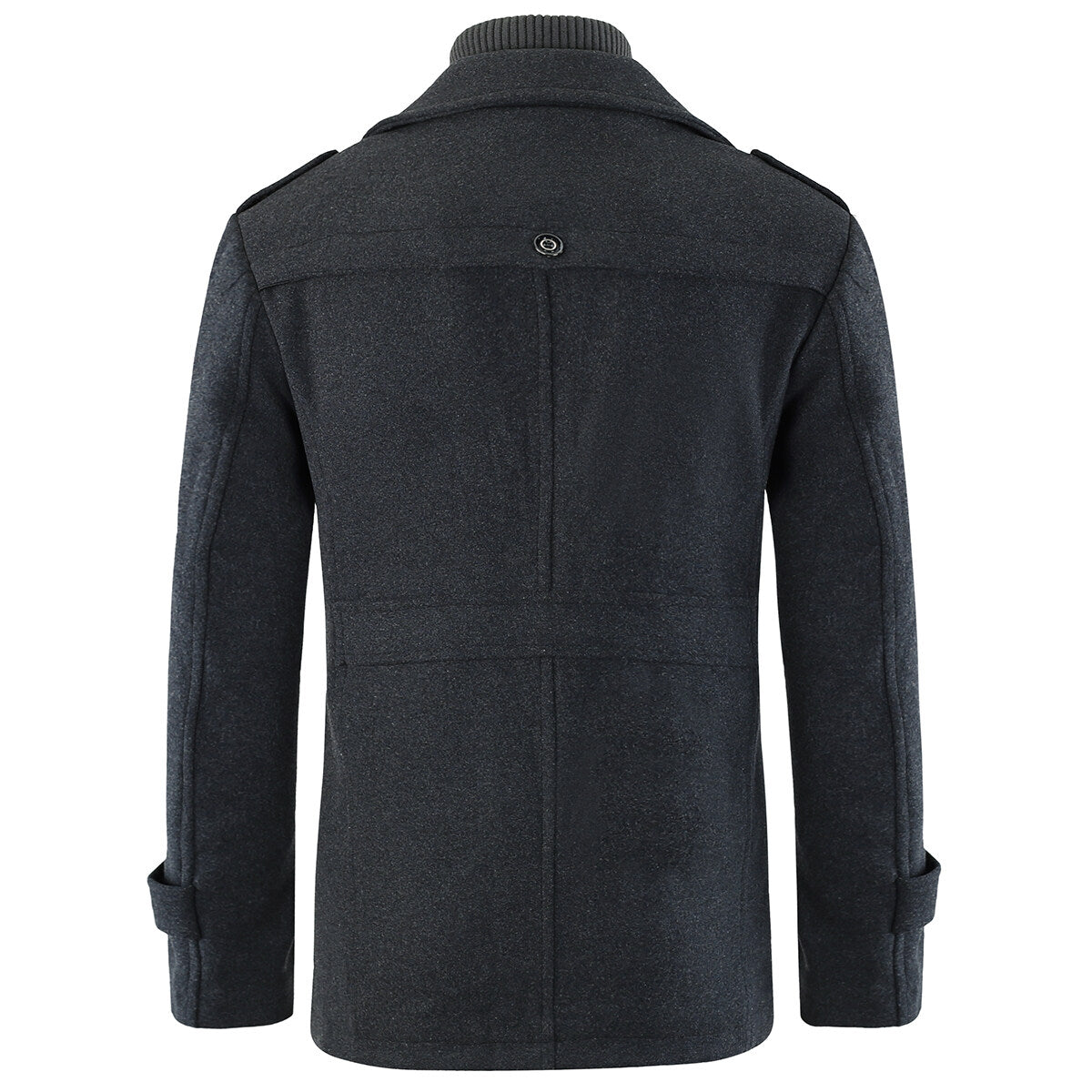Youthup Mens Double Collar Pocket Pea Coat