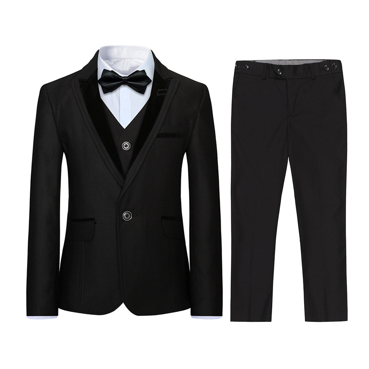 Youthup Boys 3Pce Suit Open Stitching Blazer Wedding Dinner Party Tuxedo