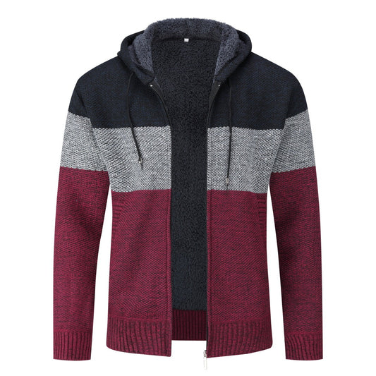 YOUTHUP Mens Casual Hooded Cardigan Jacket