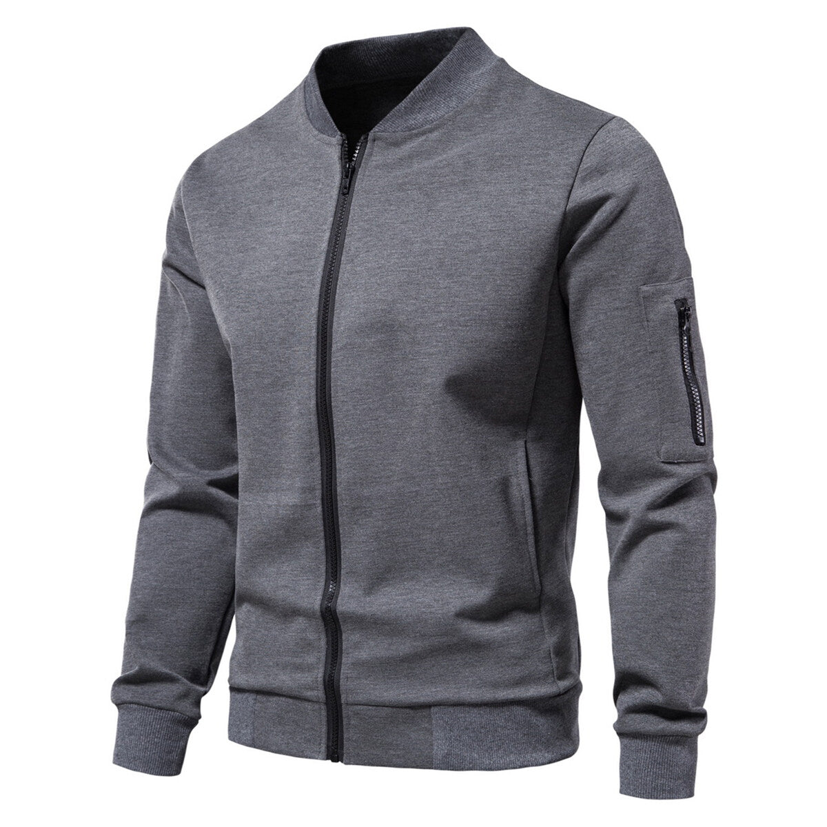 YOUTHUP Mens Sports Casual Stand Collar Bomber Jacket