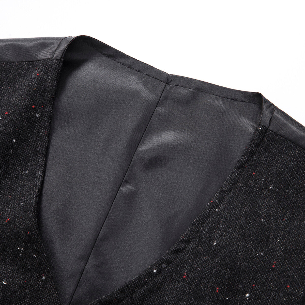 YOUTHUP Mens Formal Suit Vest Business V Neck Double Breasted Waistcoat