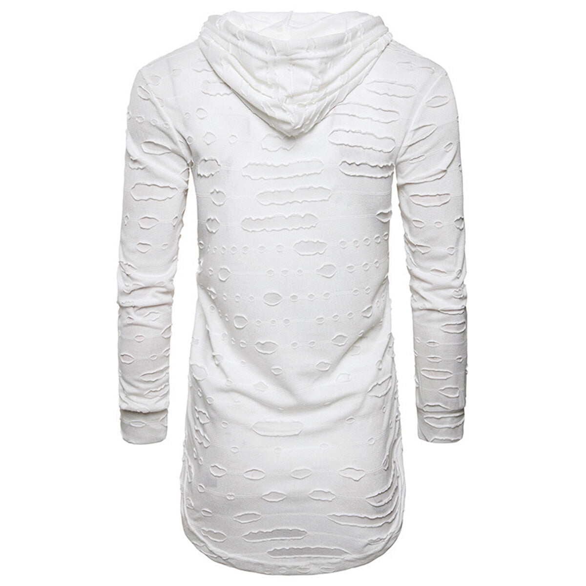Youthup Mens Ripped Sweatshirt Hoodie T-Shirt