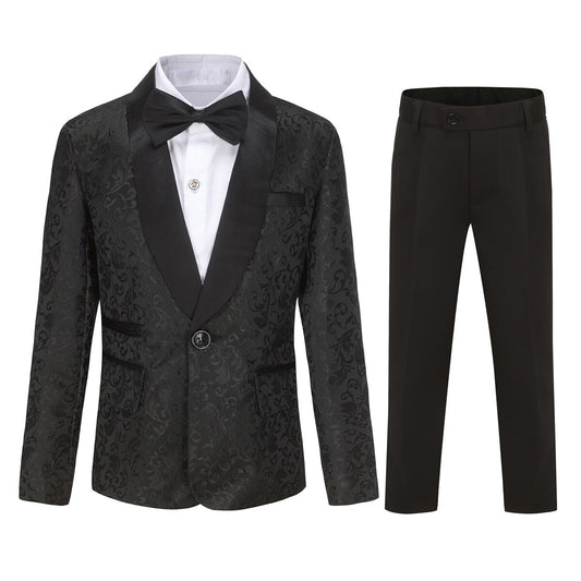 Youthup Boys Teen Suit 2Pcs Paisley Print Dress Formal Wedding Blazer and Pants