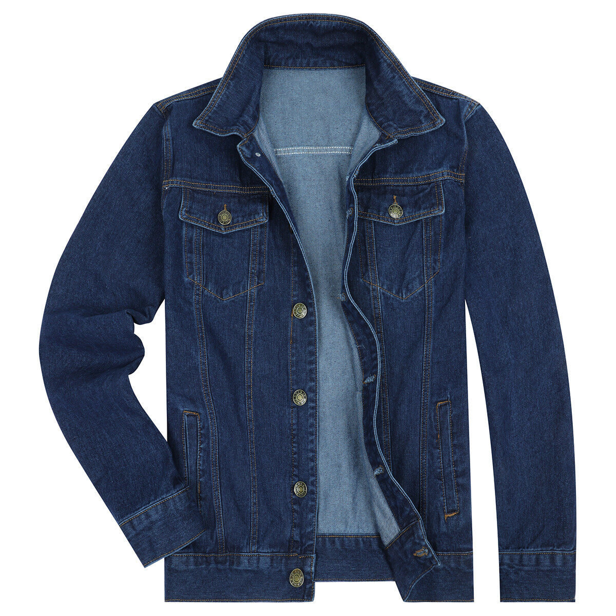 Youthup Mens Casual Lapel Denim  Jacket