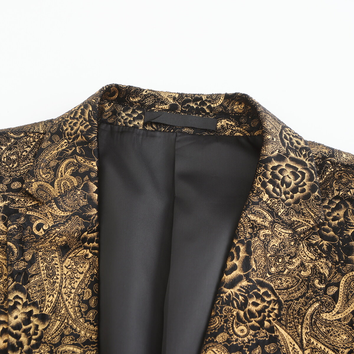 YOUTHUP Mens Paisley Print Blazer Casual Slim Fit 1 Button Suit Jacket