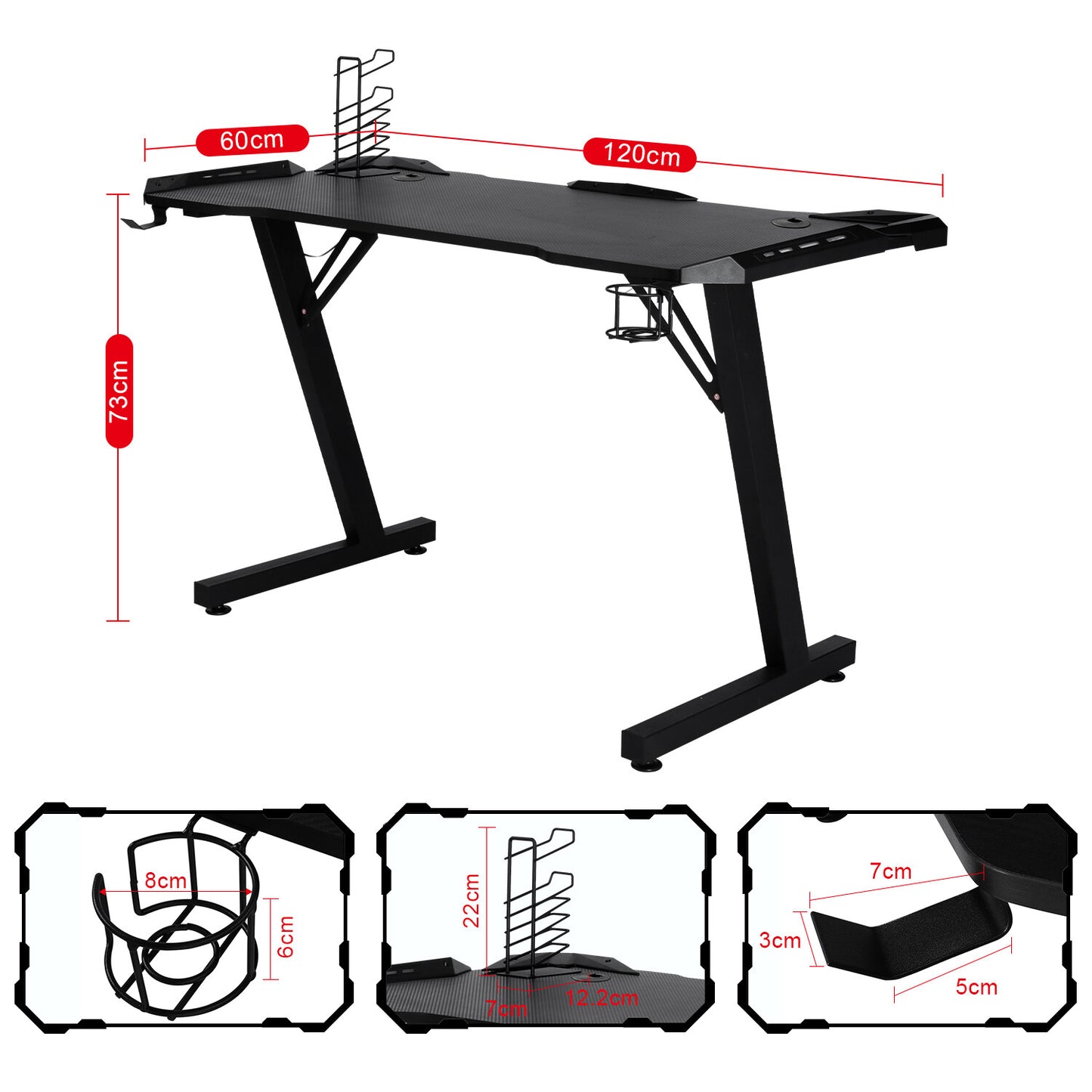 Gaming Tisch LED   Z Rahmen