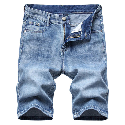 YOUTHUP Mens Summer Casual Ripped Straight Leg Cargo Denim Shorts
