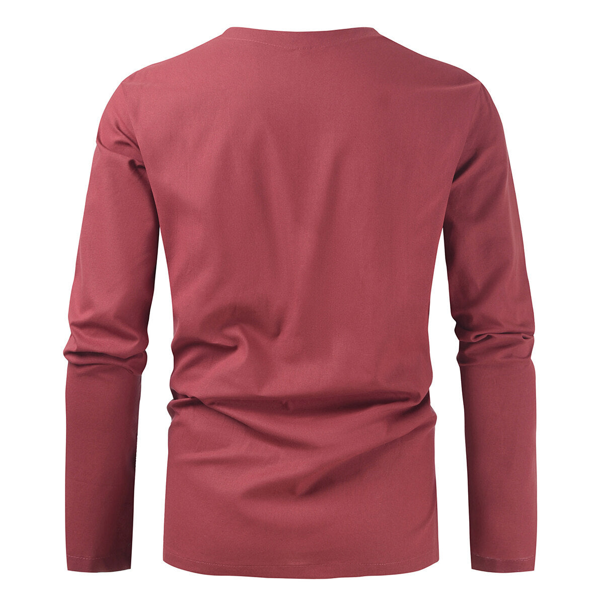 Youthup Mens Collarless Long Sleeve Shirt