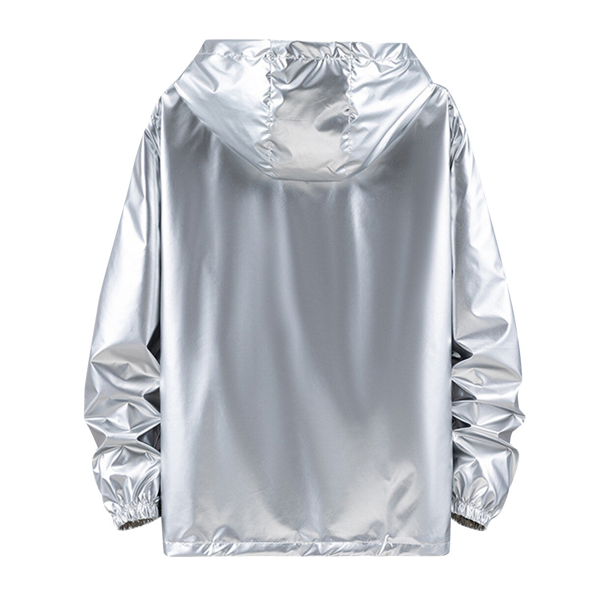 Youthup Mens Shiny Waterproof Hooded Jacket