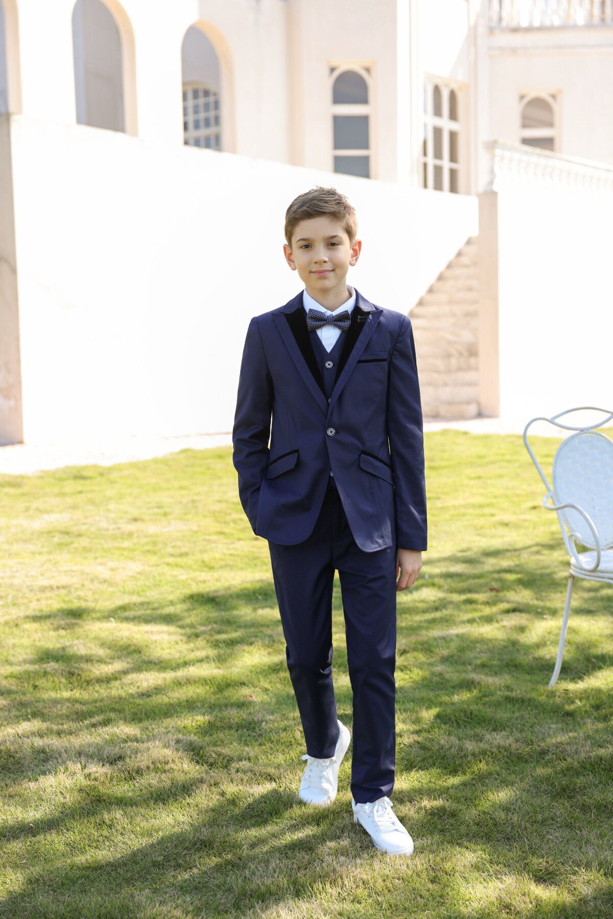 Youthup Boys 3Pce Suit Open Stitching Blazer Wedding Dinner Party Tuxedo