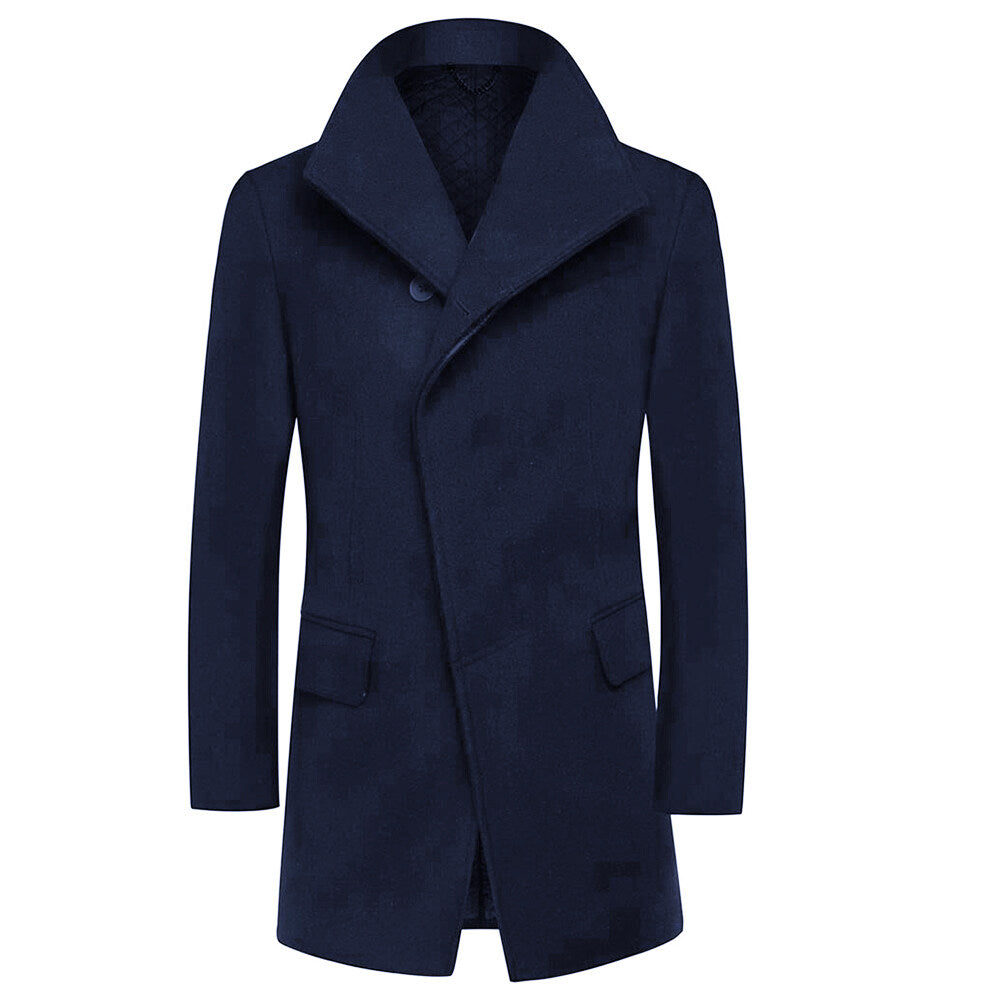 Youthup Mens Overcoat Wool Trench Coat